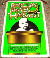 BARCLAY JAMES HARVEST RAREBIRD CONCERT POSTER THUR 18th JUNE 1974 NORWICH U.K.