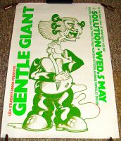 GENTLE GIANT SOLUTION CONCERT POSTER WED 5th MAY 1976 UNIVERSITY EAST ANGLIA UK