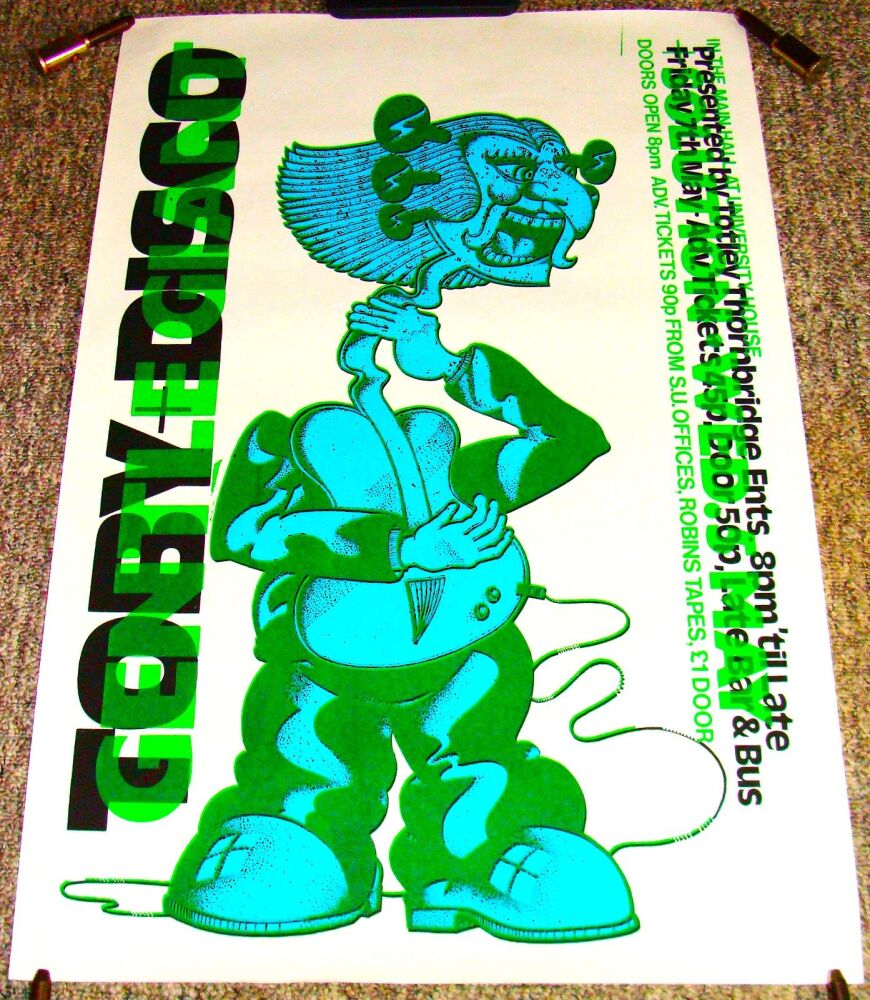 GENTLE GIANT SOLUTION CONCERT POSTER WED 5th MAY 1976 U.E.A. RE-USED DIFF E