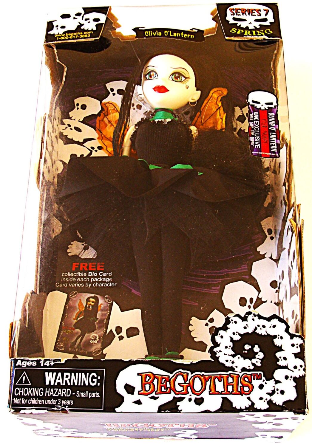 OLIVIA O' LANTERN BEGOTHS DOLL SERIES 7 SPRING 2007 RARER GREEN TRIM NOT PU