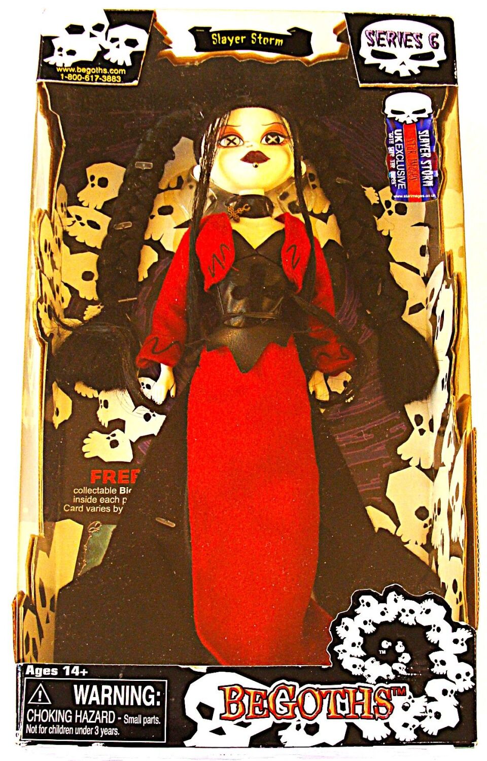 SLAYER STORM STUNNING AND RARE BEGOTHS DOLL SERIES 6 2007 RED DRESS BLACK C
