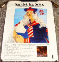 SANDY DENNY RARE PROMO POSTER 'THE NORTH STAR GRASSMAN AND THE RAVENS ALBUM 1971