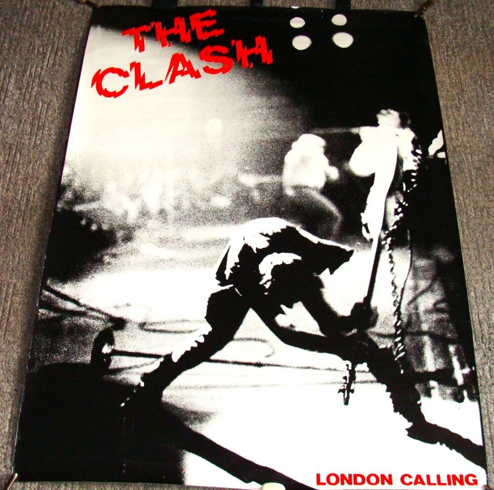 THE CLASH STUNNING VINTAGE U.K. SUBWAY SIZE 'LONDON CALLING' PROMO POSTER 1