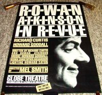 'ROWAN ATKINSON IN REVUE' REALLY SUPER RARE POSTER GLOBE THEATRE LONDON IN 1980