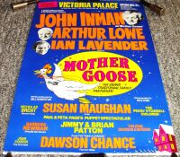 JOHN INMAN DAD'S ARMY RARE 'MOTHER GOOSE' PANTOMIME POSTER VICTORIA PALACE 1981