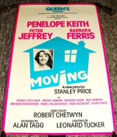 PENELOPE KEITH BARBARA FERRIS 'MOVING' SUPERB POSTER QUEENS THEATRE LONDON 1981