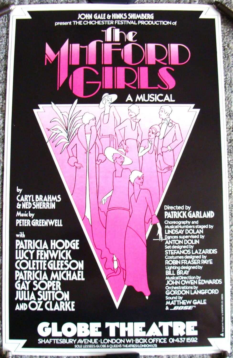 PATRICIA HODGE 'THE MITFORD GIRLS' SUPERB POSTER GLOBE THEATRE LONDON IN 19