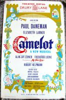 PAUL DANEMAN STUNNING RARE 'CAMELOT' POSTER THEATRE ROYAL DRURY LANE LONDON 1965