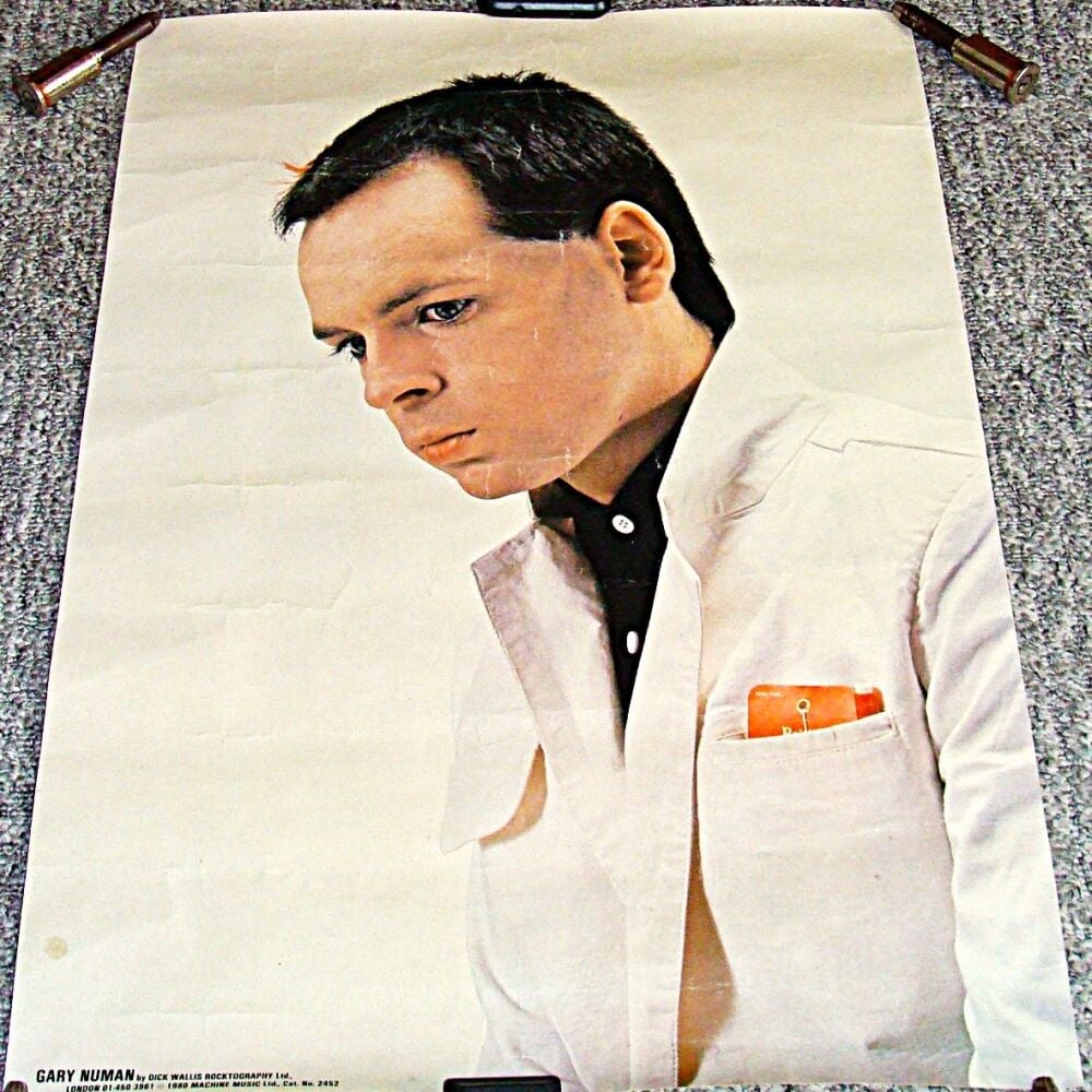 GARY NUMAN GORGEOUS PERSONALITY POSTER 'MACHINE MUSIC LTD' 2452 U.K. ISSUE 