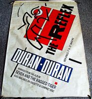 DURAN DURAN SUPERB LARGE UK RECORD COMPANY PROMO POSTER 'THE REFLEX' SINGLE 1984