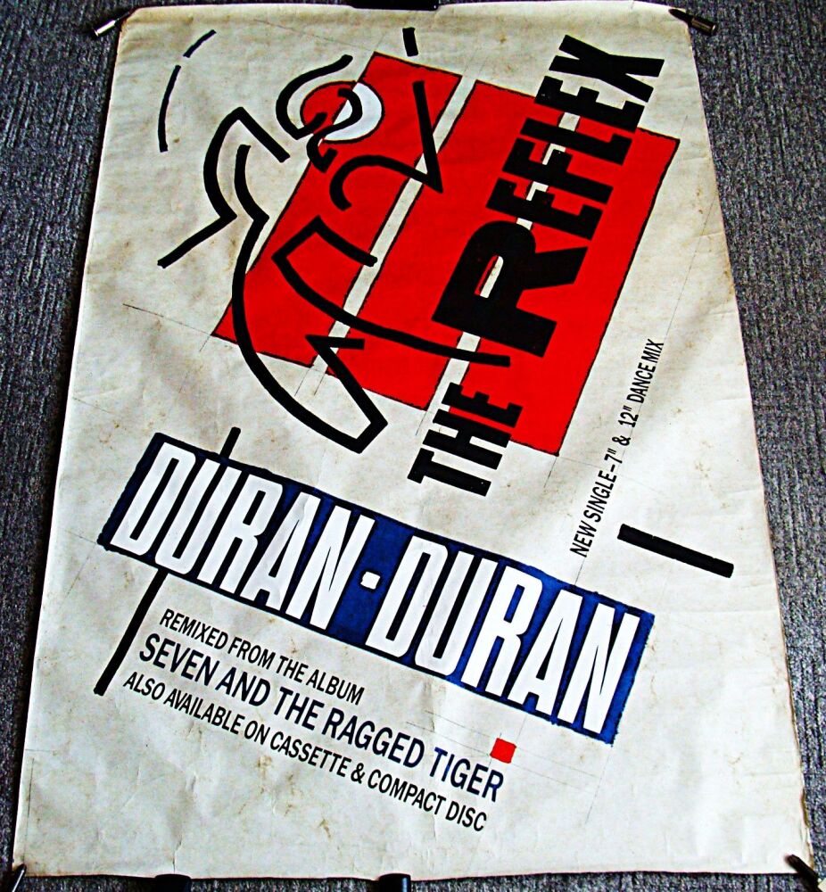 DURAN DURAN SUPERB LARGE UK RECORD COMPANY PROMO POSTER 'THE REFLEX' SINGLE