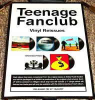 TEENAGE FANCLUB SUPERB U.K. RECORD COMPANY PROMO POSTER 'RE-ISSUE ALBUMS' 2018