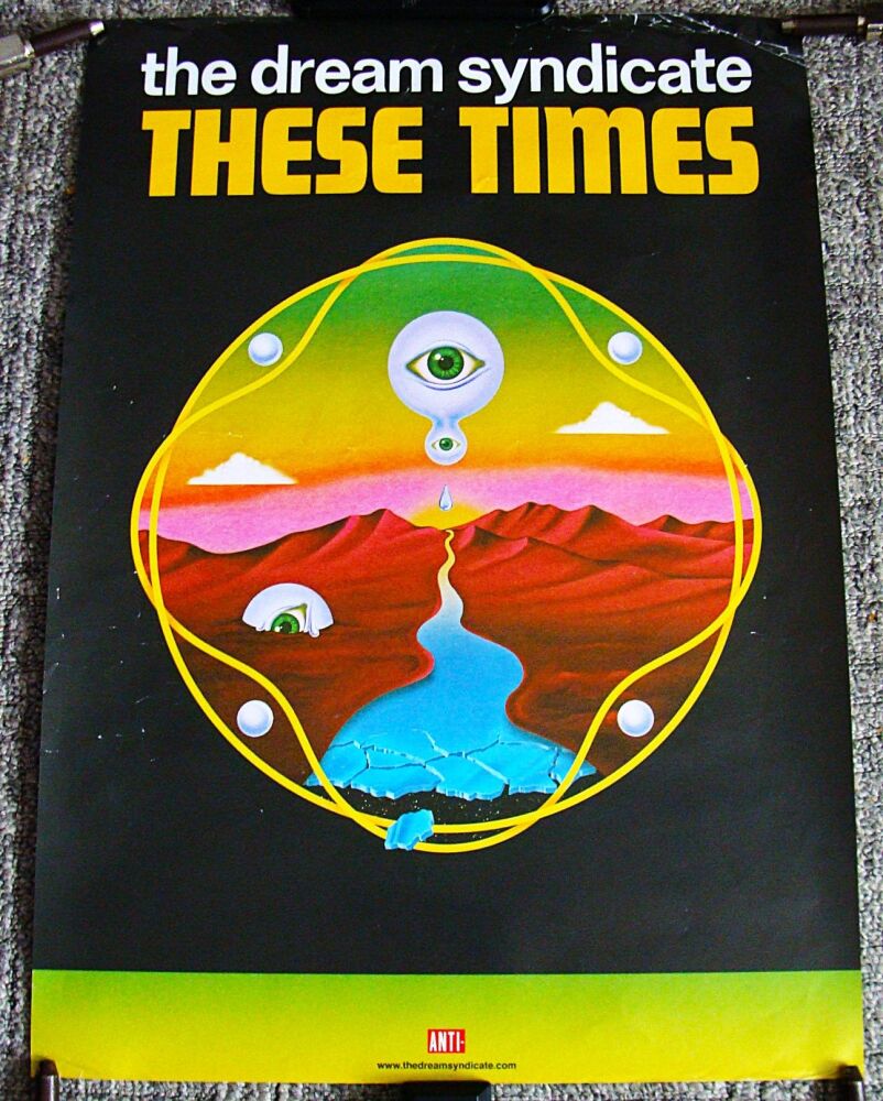 THE DREAM SYNDICATE U.K. RECORD COMPANY PROMO POSTER 'THESE TIMES' ALBUM 20