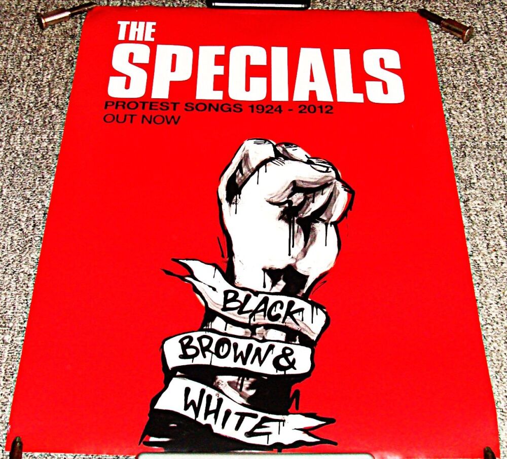 THE SPECIALS RARE UK RECORD COMPANY PROMO POSTER 'THE PROTEST SONGS' ALBUM 