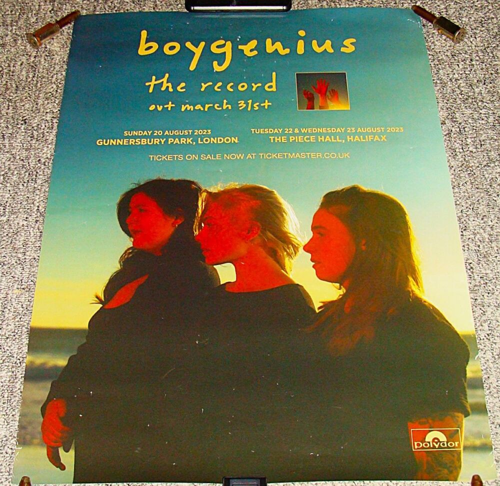BOY GENIUS U.K. RECORD COMPANY PROMO & GIGS POSTER 'THE RECORD' DEBUT ALBUM