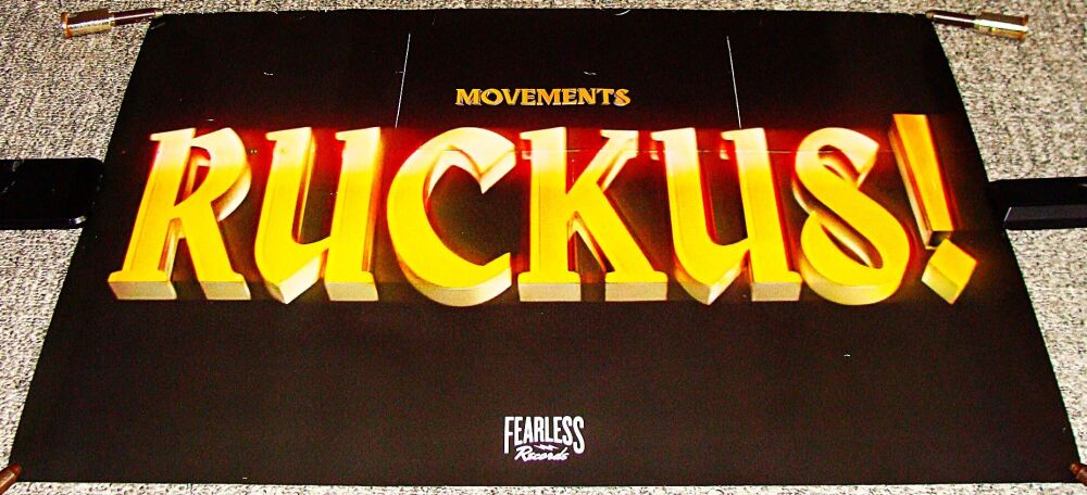 MOVEMENTS U.K. DOUBLE SIDED RECORD COMPANY PROMO POSTER 'RUCKUS!' ALBUM 202