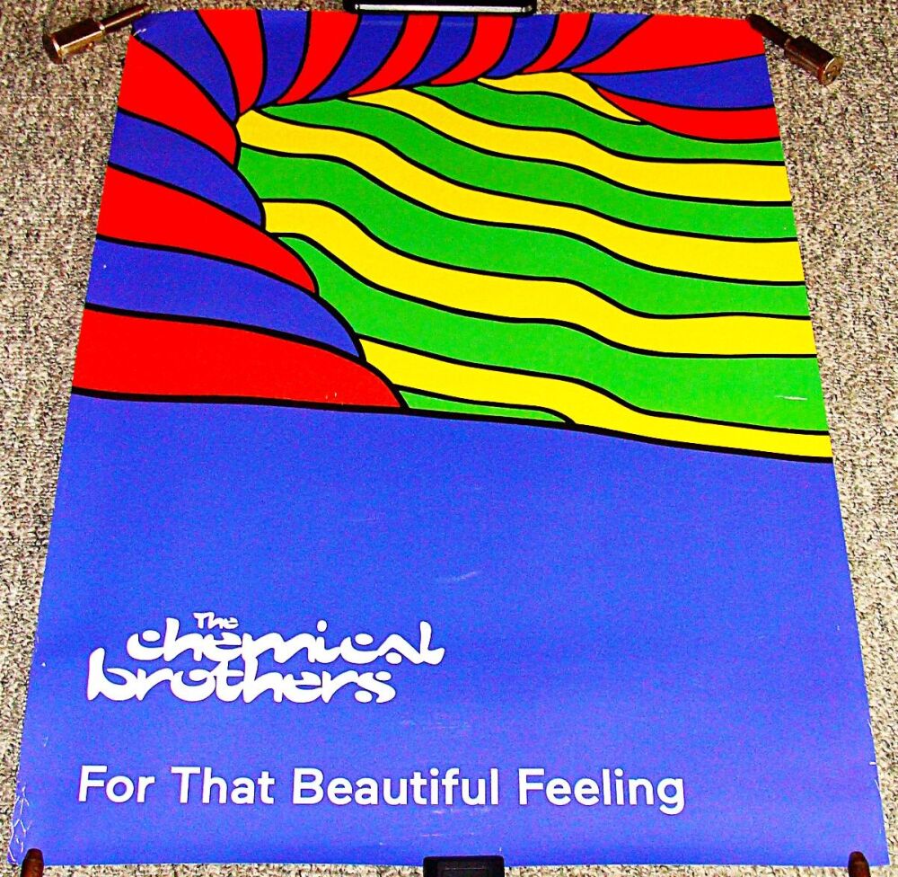 THE CHEMICAL BROTHERS U.K. PROMO POSTER 'FOR THAT BEAUTIFUL FEELING' ALBUM 