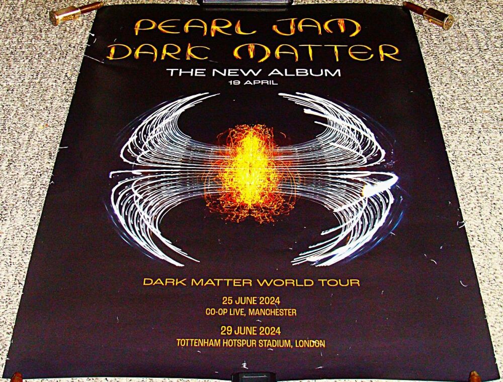 PEARL JAM U.K. RECORD COMPANY PROMO & CONCERTS POSTER 'DARK MATTER' ALBUM 2