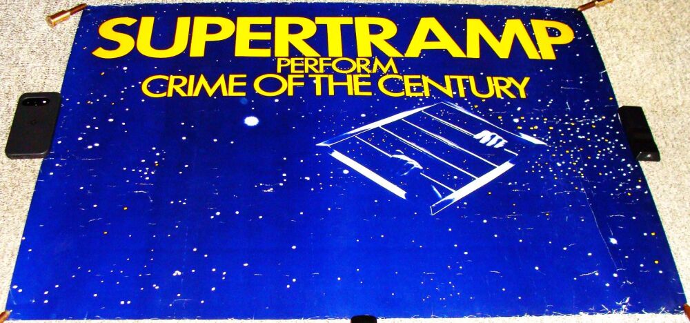 SUPERTRAMP SUPERB RARE RECORD COMPANY PROMO POSTER 'CRIME OF THE CENTURY' 1