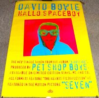 DAVID BOWIE RARE U.K. RECORD COMPANY PROMO POSTER 'HALLO SPACEBOY' SINGLE 1996