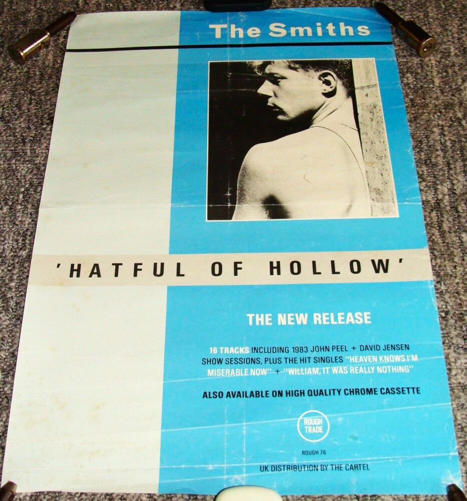 THE SMITHS RARE U.K. RECORD COMPANY PROMO POSTER 'HATFUL OF HOLLOW' ALBUM 1