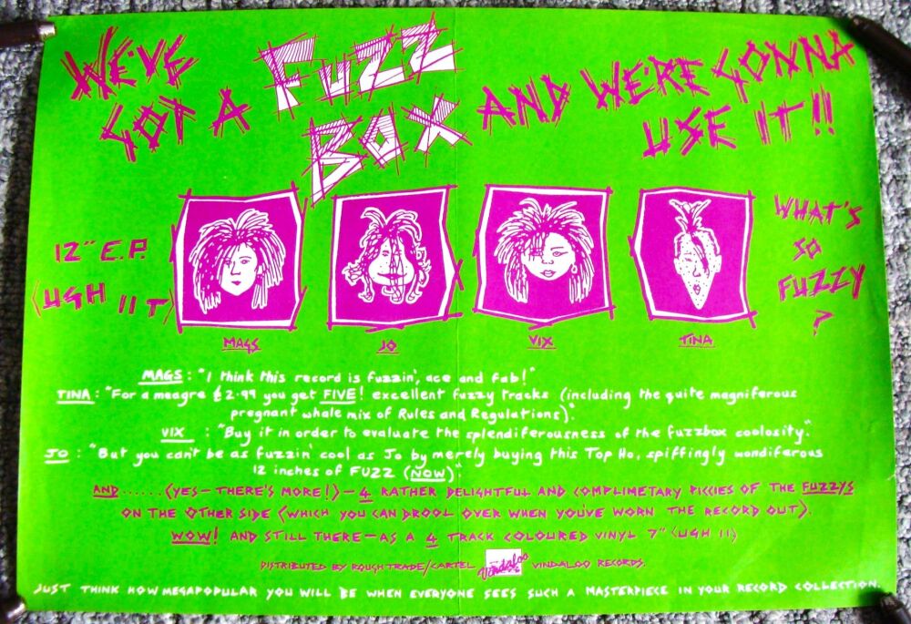 WE'VE GOT A FUZZBOX AND WE'RE GONNA USE IT U.K. RECORD COMPANY PROMO POSTER