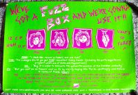 WE'VE GOT A FUZZBOX AND WE'RE GONNA USE IT U.K. RECORD COMPANY PROMO POSTER 'RULES AND REGULATIONS' SINGLE & EP 1986