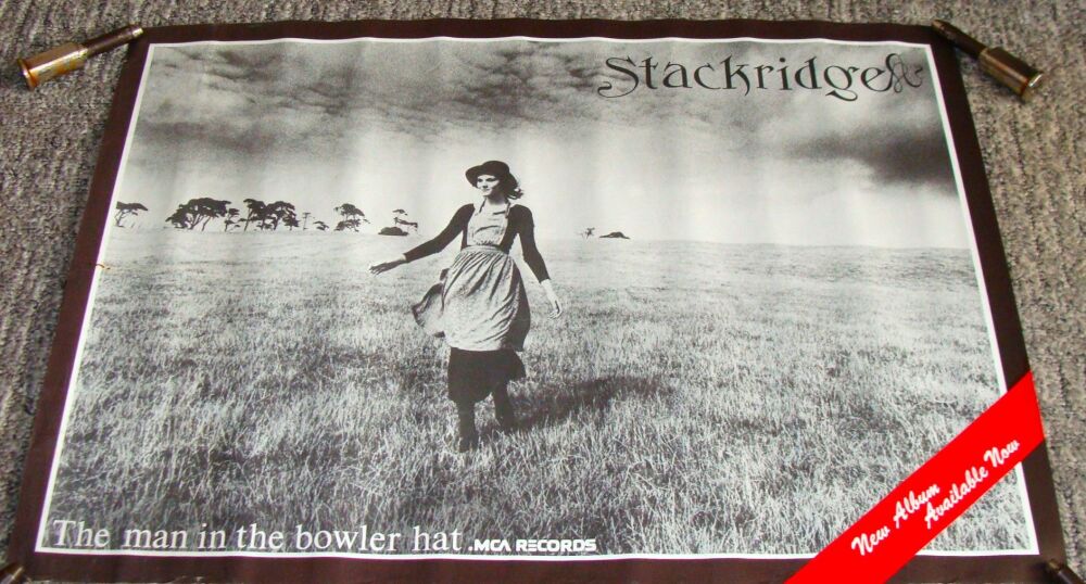 STACKRIDGE 1974 UK RECORD COMPANY PROMO POSTER ‘THE MAN IN THE BOWLER HAT’ 