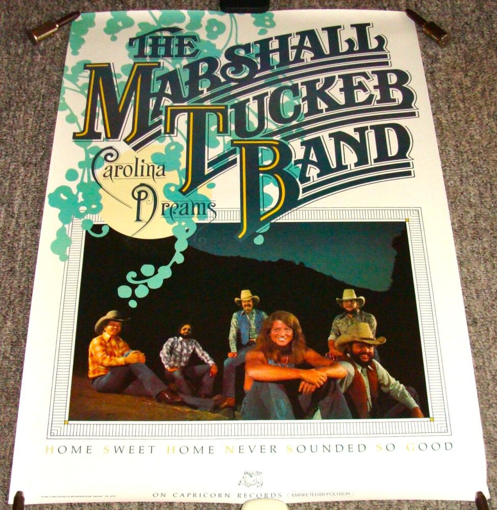 THE MARSHALL TUCKER BAND SUPERB GERMAN PROMO POSTER 'CAROLINA DREAMS' ALBUM