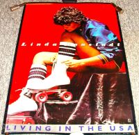 LINDA RONSTADT US RECORD COMPANY PROMO POSTER 'LIVING IN THE U.S.A.' ALBUM 1978