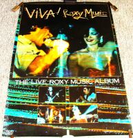 ROXY MUSIC STUNNING RARE U.K. RECORD COMPANY PROMO POSTER 'VIVA' LIVE ALBUM 1976