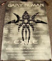 GARY NUMAN ABSOLUTELY STUNNING AND RARE 'THE EXILE' U.K. TOUR POSTER FROM 1997