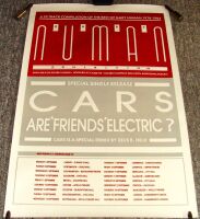 GARY NUMAN SUPERB U.K. RECORD COMPANY PROMO-TOUR POSTER 'EXHIBITION' ALBUM 1987