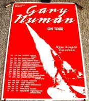 GARY NUMAN ABSOLUTELY STUNNING AND RARE 'EMOTION' 1991 U.K. CONCERTS TOUR POSTER