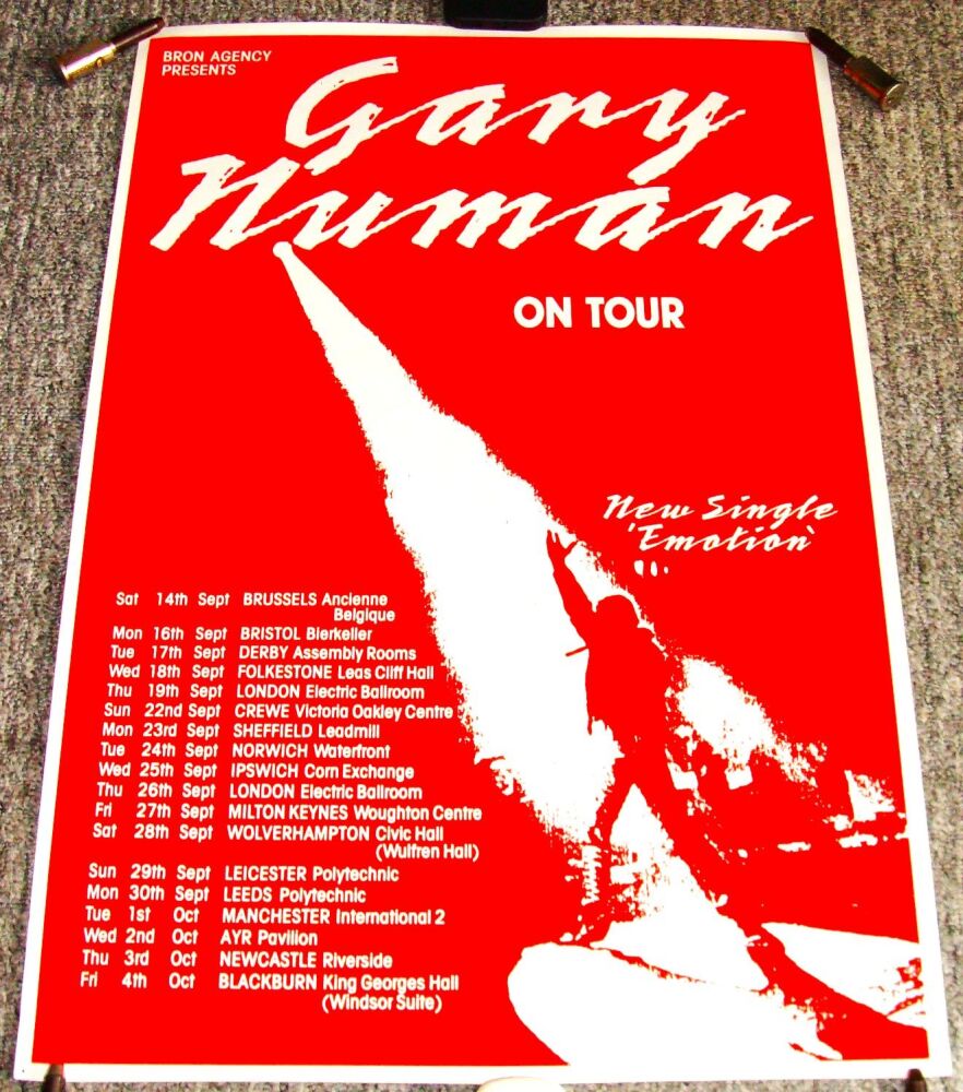 GARY NUMAN ABSOLUTELY STUNNING AND RARE 'EMOTION' 1991 U.K. CONCERTS TOUR P