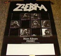 ZZEBRA STUNNING U.K. RECORD COMPANY PROMO & TOUR BLANK POSTER 'PANIC' ALBUM 2009