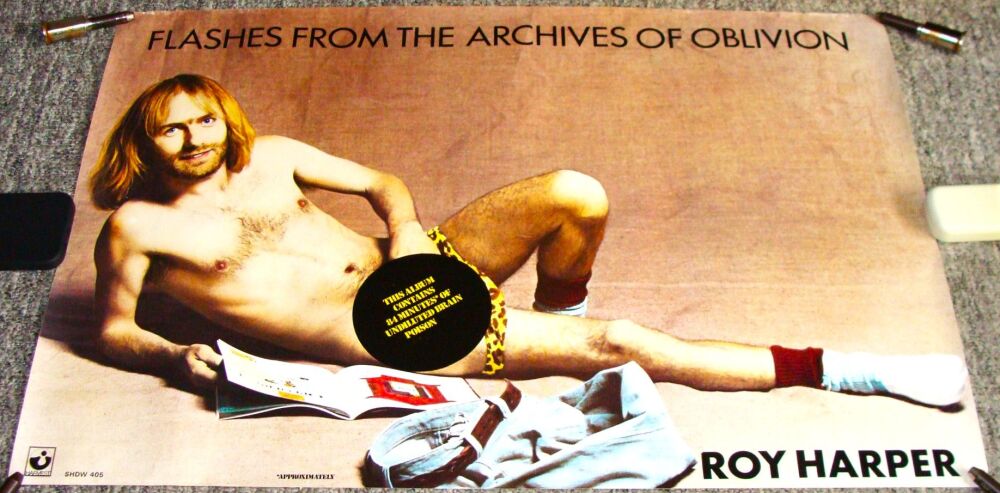 ROY HARPER UK PROMO POSTER FOR 'FLASHES FROM THE ARCHIVES OF OBLIVION ALBUM