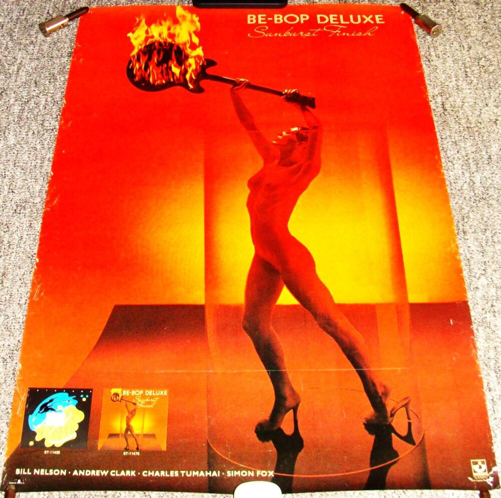BE BOP DELUXE RARE U.S. RECORD COMPANY PROMO POSTER 'SUNBURST FINISH' ALBUM
