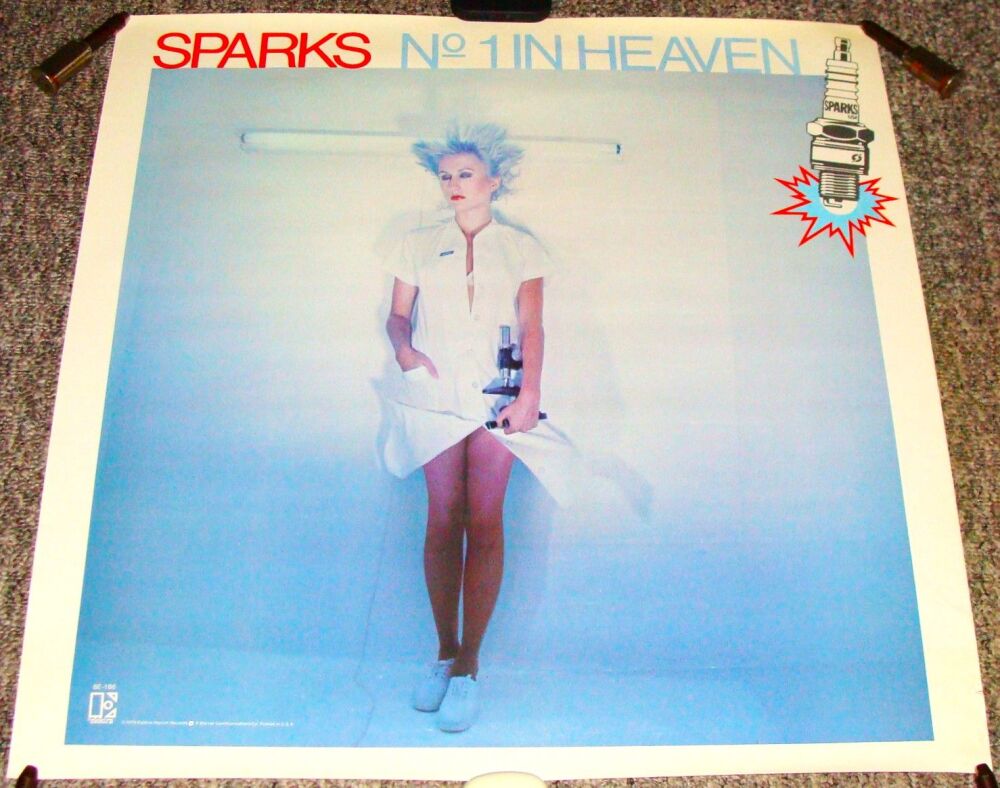 SPARKS SUPERB RARE U.S. RECORD COMPANY PROMO POSTER 'No 1 IN HEAVEN' ALBUM 