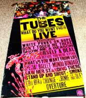 THE TUBES RARE U.S. REC COM PROMO POSTER 'WHAT DO YOU WANT FROM LIVE' ALBUM 1978