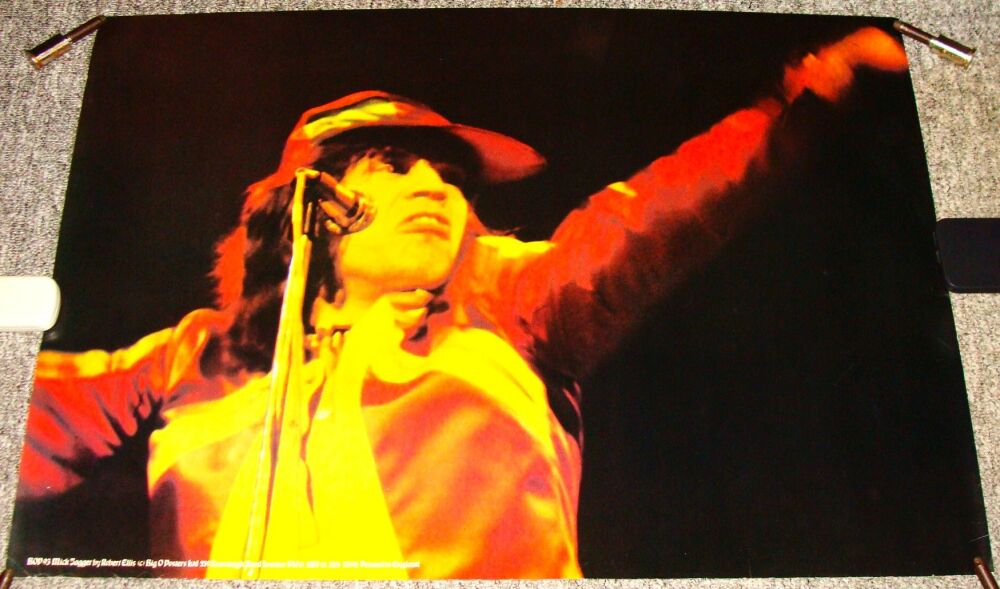 THE ROLLING STONES MICK JAGGER SUPERB U.K. PERSONALITY POSTER BIG O BOP 93 