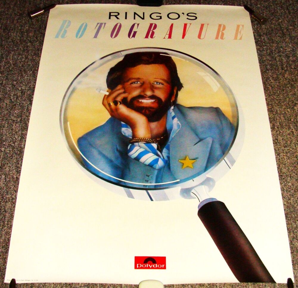 THE BEATLES RINGO STARR GERMAN PROMO POSTER FOR 'RINGO'S ROTOGRAVURE' ALBUM