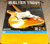 WALTER TROUT UK REC COM PROMO & TOUR BLANK POSTER  'RELENTLESS' LIVE ALBUM 2003