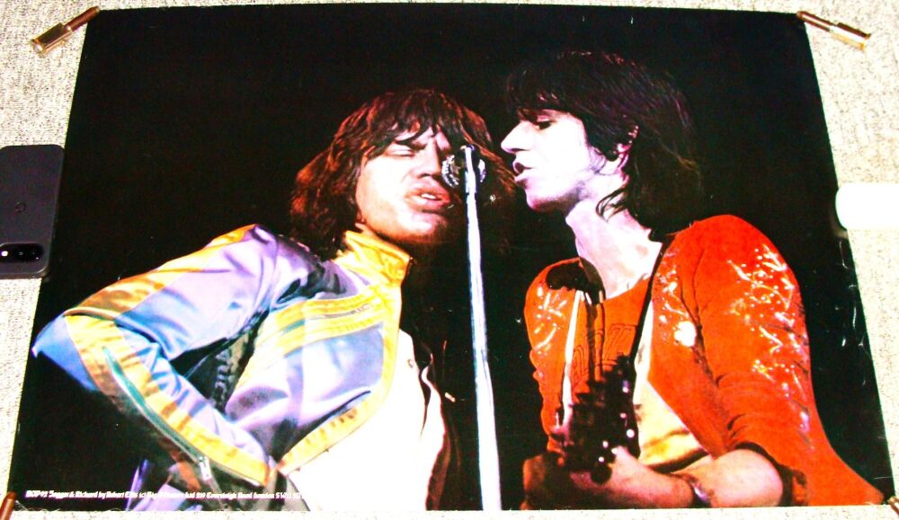 THE ROLLING STONES MICK AND KEITH RARE U.K. PERSONALITY POSTER BIG O BOP 92