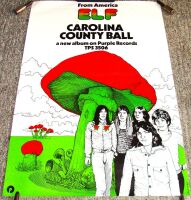 ELF RONNIE JAMES DIO U.K. REC COM PROMO POSTER 'CAROLINA COUNTY BALL' ALBUM 1974