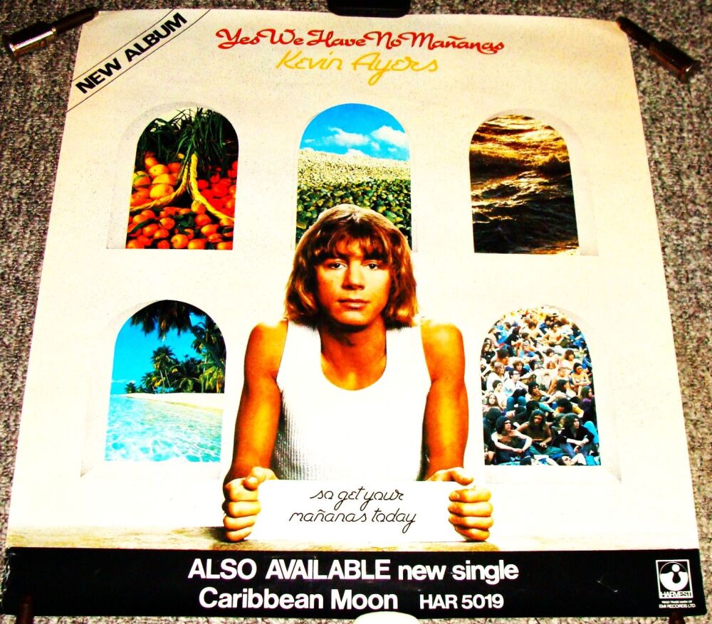 SOFT MACHINE KEVIN AYERS U.K. PROMO POSTER ‘YES WE HAVE NO MANANAS’ ALBUM 1