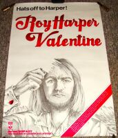 ROY HARPER STUNNING RARE 1974 U.K. RECORD COMPANY PROMO POSTER &lsquo;VALENTINE&rsquo; ALBUM