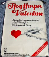 ROY HARPER STUNNING RARE 1974 U.K. RECORD COMPANY PROMO POSTER &lsquo;VALENTINE&rsquo; ALBUM