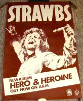 STRAWBS STUNNING UK RECORD COMPANY PROMO POSTER &lsquo;HERO AND HEROINE&rsquo; ALBUM IN 1974