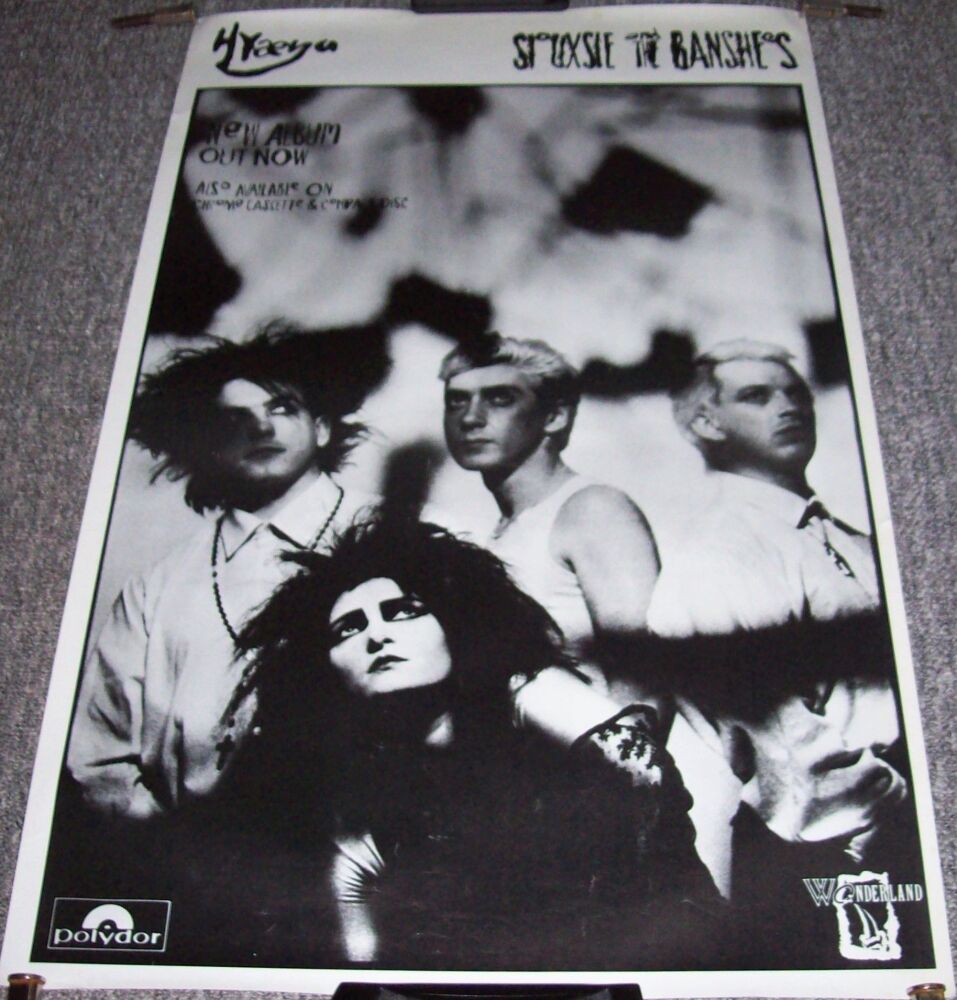 SIOUXSIE & THE BANSHEES THE CURE U.K. REC COM PROMO POSTER ‘HYAENA’ ALBUM 1
